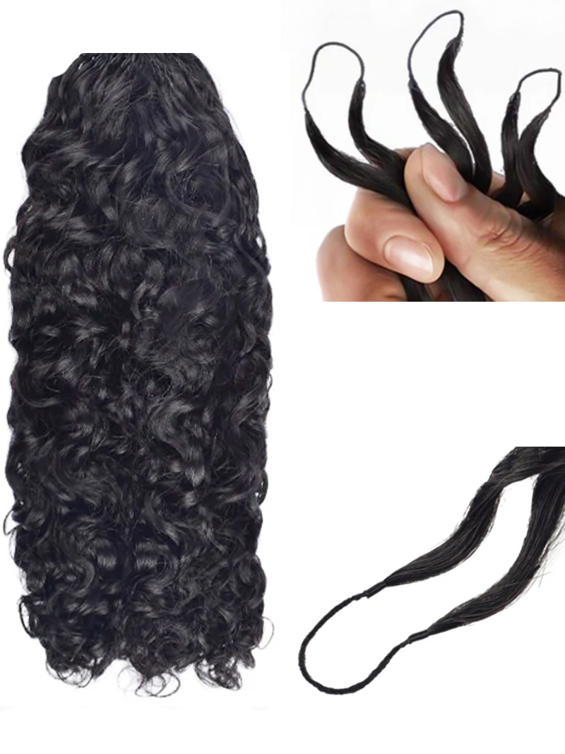 Raw Lush Curly Crochet Hair Natural Black Human Hair Extension 100gram